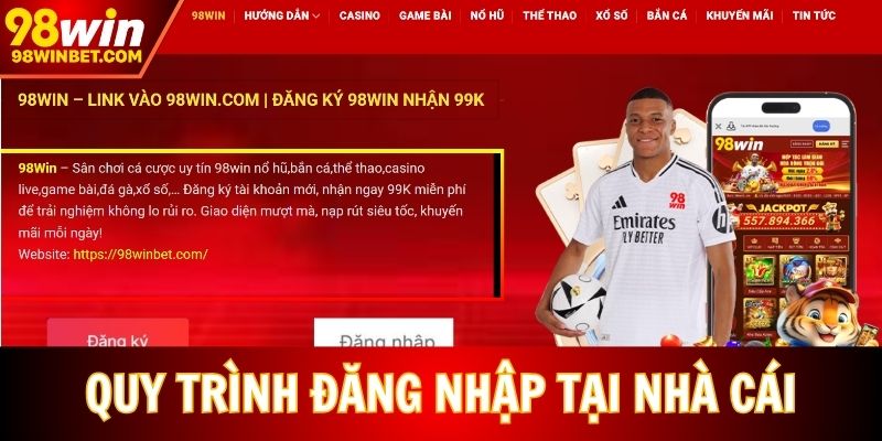 Quy trình đăng nhập tại nhà cái